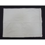 A Cypriot white cotton tablecloth