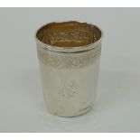 A French silver beaker