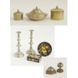 A collection of Middle Eastern brass ware