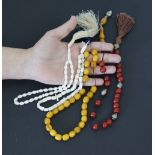 A collection of four Islamic Turkish worry beads