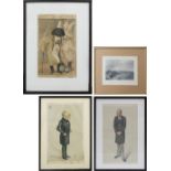 Three Vanity Fair lithographs of historic figures.