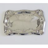 A British sterling silver vanity tray