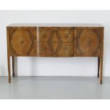 A Cypriot walnut console dresser / buffet