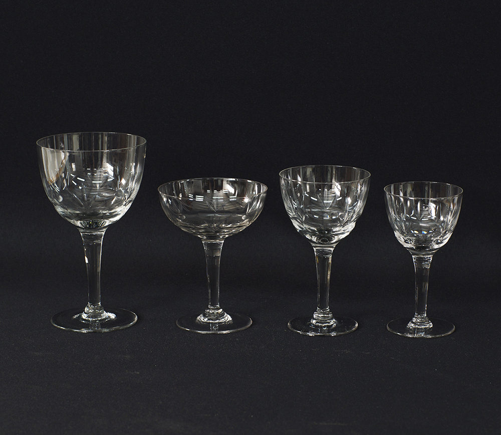 A collection of cut crystal stemmed glasses - Image 2 of 2