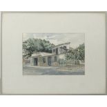 Andreas Philippou (Cypriot 1933-2023) A watercolour of a house in Strovolos, the drawing 21x29cm,