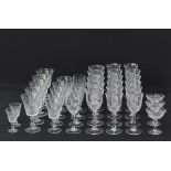 A collection of hand cut crystal glasses