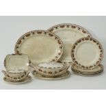 A collection of antique "SANDON" British ceramic tableware