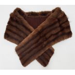 A vintage Mahogany mink fur shawl