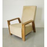 A grandfather's open armchair