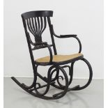 An Austrian Fischel bentwood rocking chair