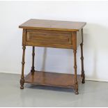 A two tier beechwood side table