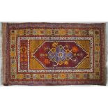 An antique Turkish rug