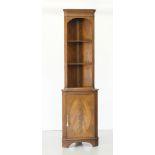 A mahogany Georgian style corner shelf unit