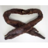 A vintage Black mink fur scarf