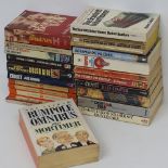 A collection of paper back English books.