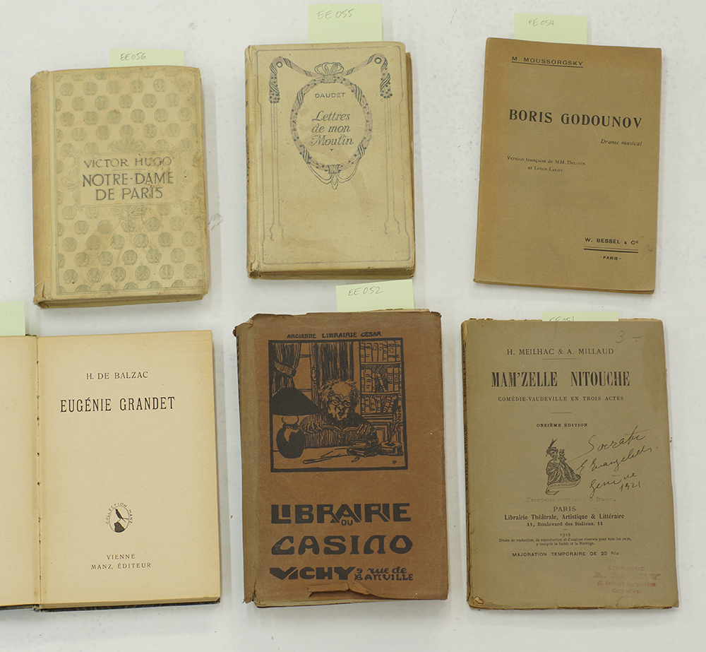 A collection of French books