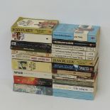 A collection of paper back English books.