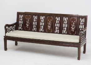Chinese style open settee