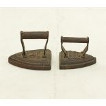 A pair of old cast irons