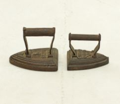 A pair of old cast irons