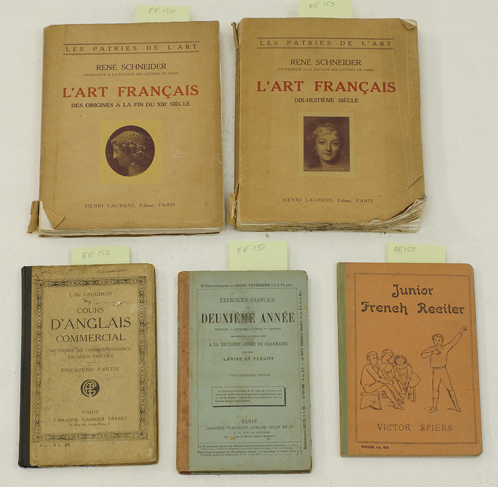 A collection of French books