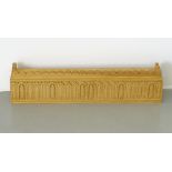 Cypriot carved pinewood shelf / souvantza