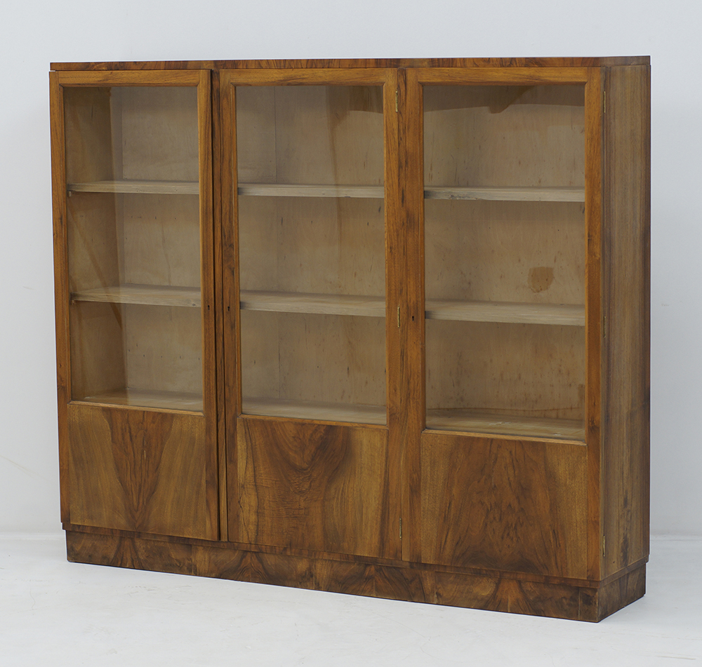 A Cypriot walnut bookshelf unit