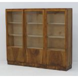 A Cypriot walnut bookshelf unit