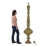 Moroccan brass floor lamp