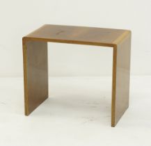 A vintage beech veneered side table