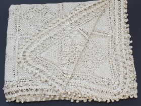 A Cypriot hand crocheted throw