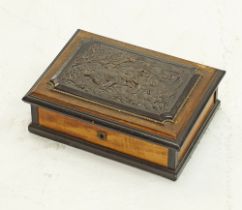 A carved jewelry box