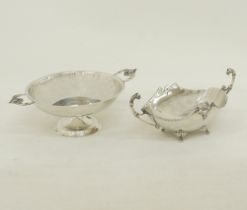 Two Cypriot silver bonbon dishes