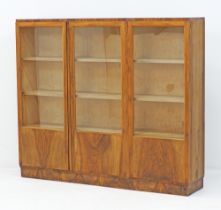 A Cypriot walnut bookshelf unit