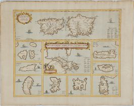 An antique map of the Aigean islands