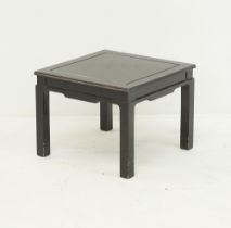 A Chinese style black stained side table