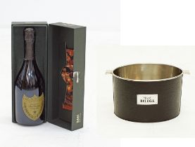 Dom Perignon and a Beluga champagne cooler