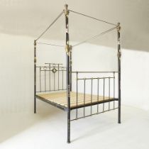 A four poster bed frame