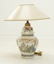 An Italian porcelain table lamp