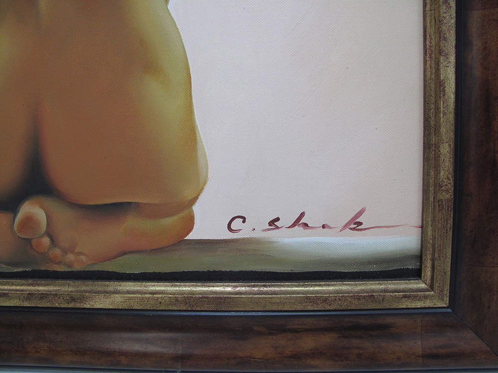 Two oil paintings depicting nudes - Image 4 of 4