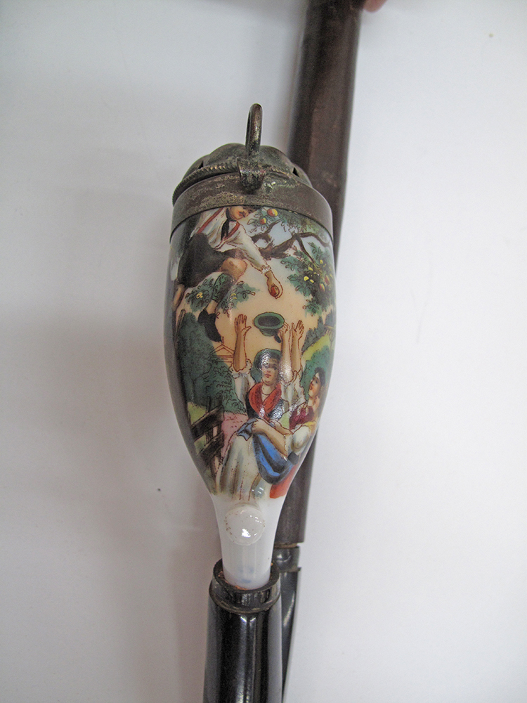 Porcelain German lidded pipes. - Image 5 of 7