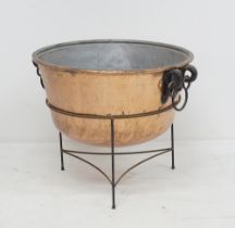 A copper cauldron
