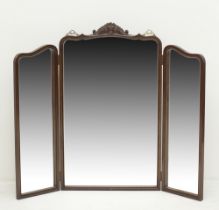 A Chinese style three fold mirror