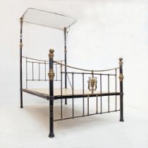 A two poster bed frame