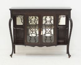 A Chippendale style display cabinet