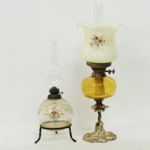 Two table oil Lamps.