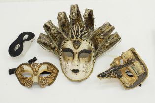Four Venetian masks