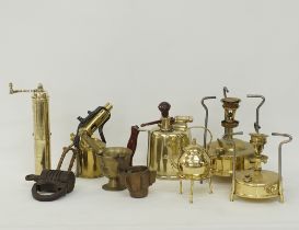 A collection of brasswear