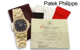 Patek Philippe Ref. 4700/053 Quarz 750/- Gelbgold mit Diamanten. ohne Box und mit Papieren