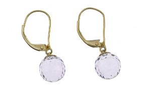 Ohrringe 585/- Gelbgold mit Amethysten